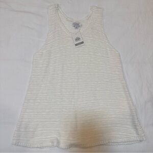 NWT Mudpie White Cherri Knit Tank Top Size m